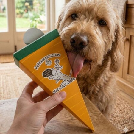 Galletas relajantes para perros de pascua. Pack Pascua Chill en cono naranja zanahoria.